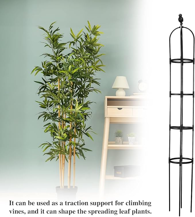 Garden Obelisk Trellis Tower Obelisk Garden Trellis Metal Plant Flower Trellises for Climbing Plants Outdoor Lightweight Plant Tower for Clematis Vine Support Outdoor Indoor(White)