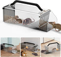 2026 Humane Mouse Trap Indoor Animal Humane Live Cage TrapSensitive Pedal TriggerExtended Transparent Humanes Rat Trap OutdoorEasy to Catch&ampRelease Live Animal Trap for RodentMoleVoleMiceSh
