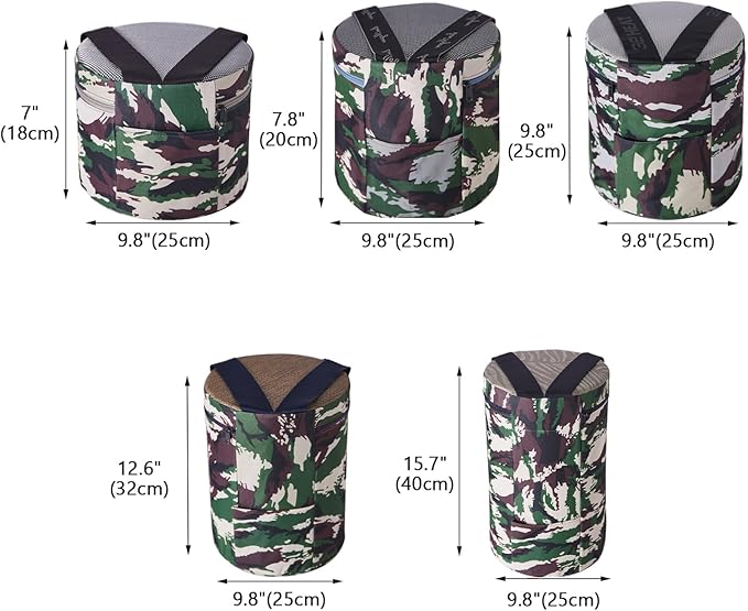 Wearable Gardening Stool Portable Hip Attached Work Seat Round Garden Bench Chair EPP Foam Material for Garage Picking Lawn Height7.8