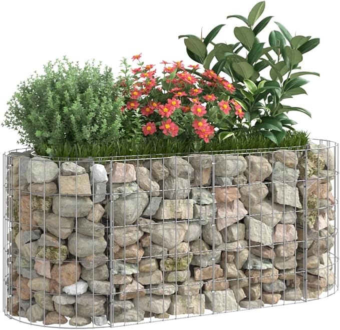 YAFF Gabion Raised Bed Galvanized Iron 47.2x19.7x19.7
