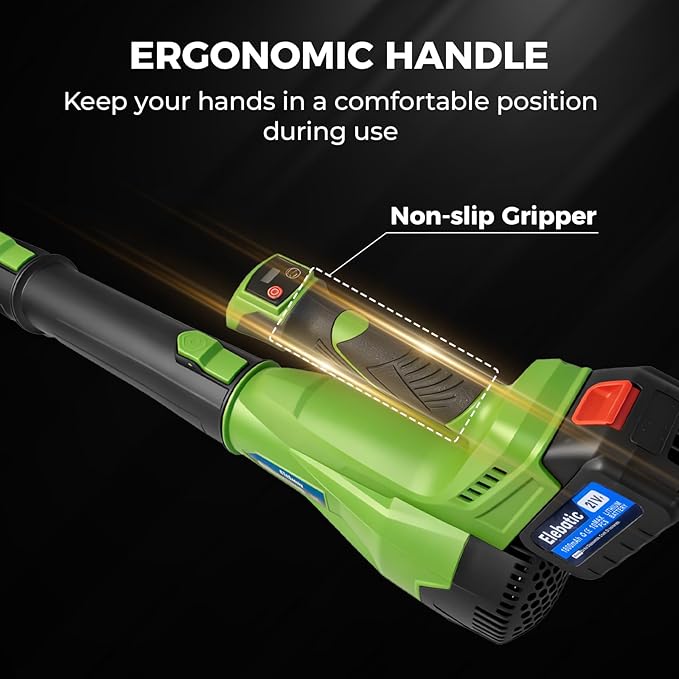 Electric Leaf Blower Cordless with Battery and Charger 690 CFM/190 MPH/28000 RPM Brushless Hand Held Blower with 6-Speed Modes Lightweight Blowers for Lawn Care Leaves Dust or Snow
