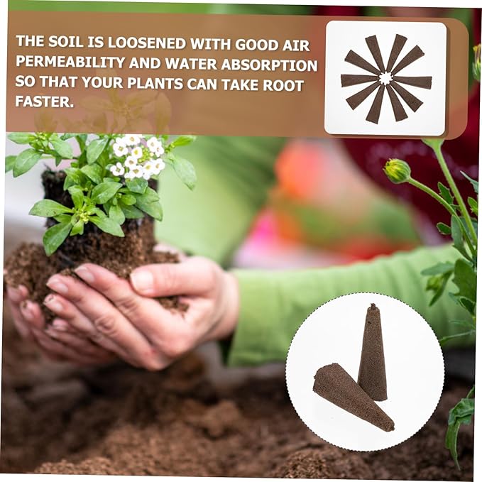 Cultivation Nutrient Soil Block 50pcs Gardening Supplies Compressed Peat Blocks Easy Transplanting