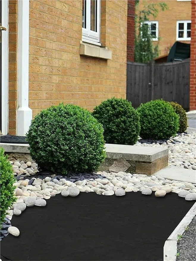 Geotextile Geotextile Base Cloth Courtyard Grass Proof Cloth Garden Flower Bed Industrial Weed Barrier(100CMX1000CM)