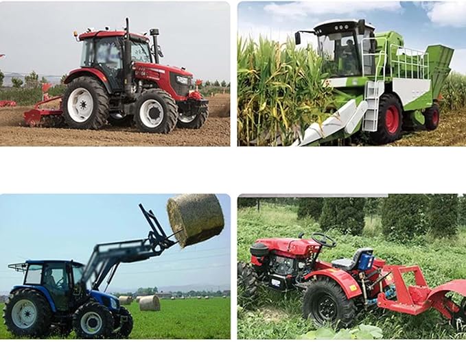 Tractor Seat Lawn Mower Seat Comfortable PU Leather with Back Rest Harvesters Seat Universal for Rice Transplanters Excavator Bracket Model