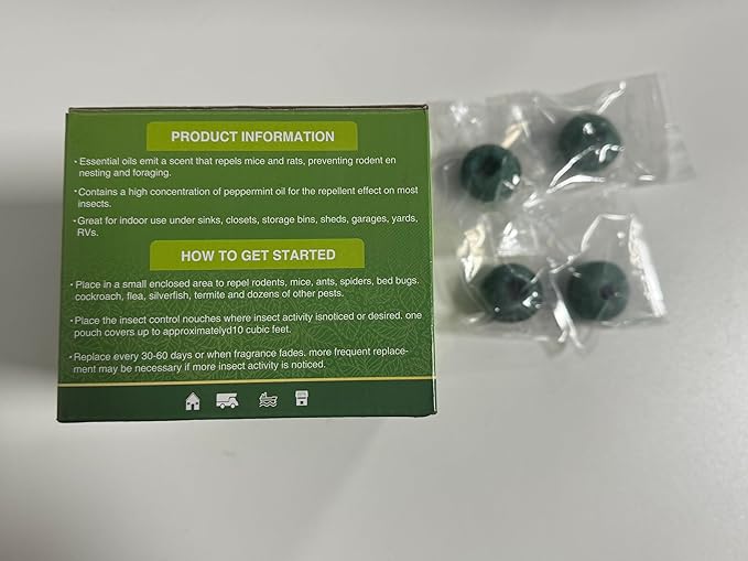 Rodent Repellent for Mice Rats Squirrels with Pure Peppermint Oil Indoor &amp Outdoor Long Lasting Deterrent for Garage Attic Car Engine Safe Natural Mouse Repellent Alternative to Traps (40 Pa