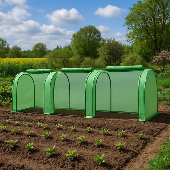 Greenhouses for Outdoors Heavy Duty Large Walk in Green Houses for Outside with Roll-Up Door &amp Reinforced Frame