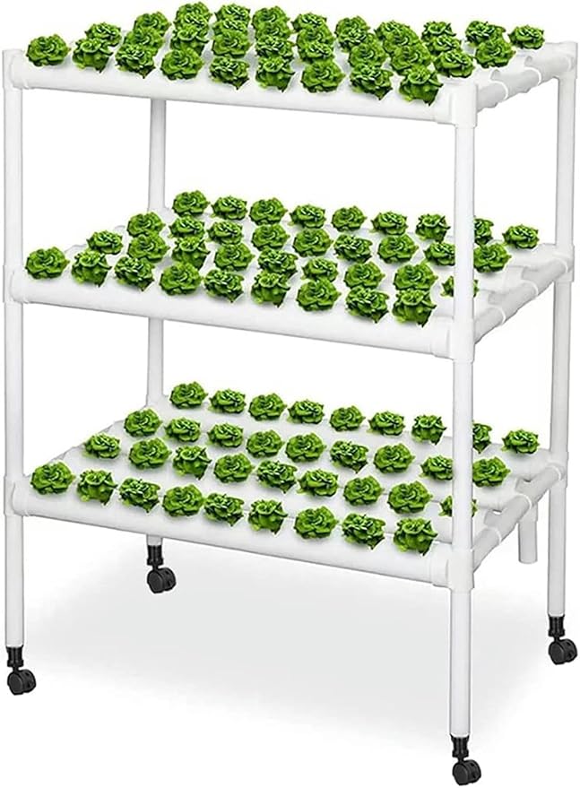 3-Layer 108-hole Hydroponic Planting Tower Soilless Cultivation Planting Kit Suitable for Hydroponic Planting of Leafy Vegetables
