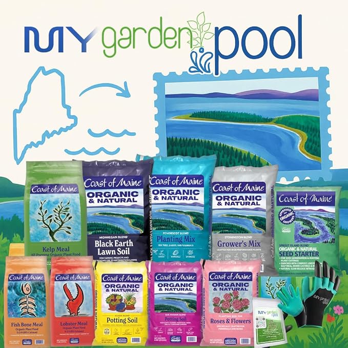 Coast of Maine PE1000 Penobscot Tree &amp Shrub Planting Mix 1 cf with My Garden Pool 7-in-1 Soil Test Strips 20 ct. and Claw Gardening Gloves
