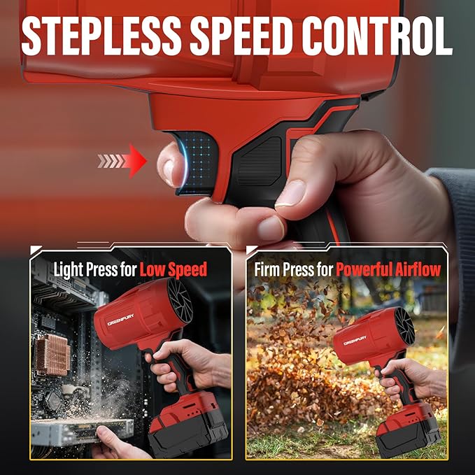 Cordless Leaf Blower Compatible with Milwaukee 18V Battery 430 CFM 125 MPH Powerful Airflow - Lightweight Handheld Blower for Patio Debris Leaves &amp Snow Removal (Battery Not Included)
