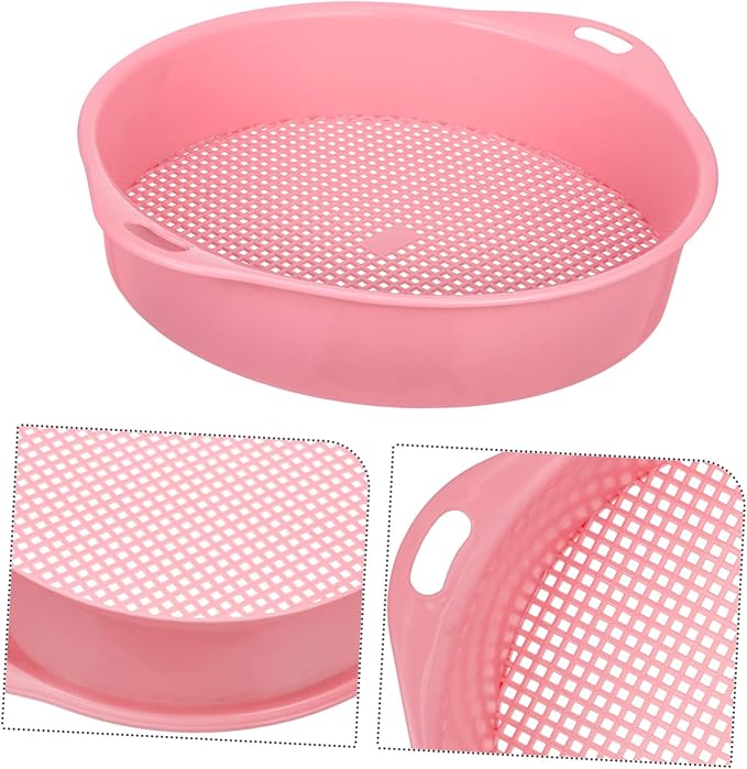 Sosoport 5pcs Manual Soil Sifter Fine Mesh Sieve Garden Sifting Tool Sifting Pan Compost Screen for Home Gardening