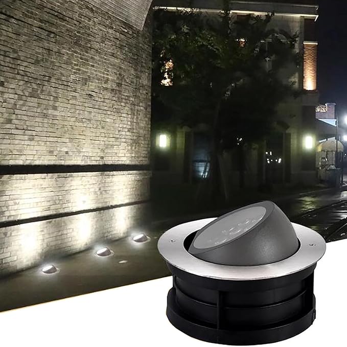 Outdoor Buried Lights - LED Landscape Lights 15-60° Adjustable Design Decorative Lighting Ground Light AC 220V Recessed Spotlight IP67 Waterproof Fully SealedPolarized Floor Lamp