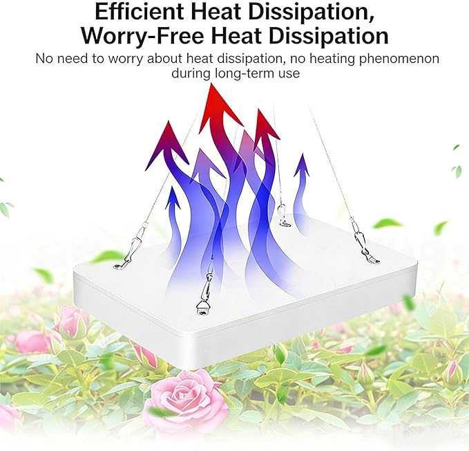 Full Spectrum LED Grow Light for Indoor PlantsPlant Lamp with Hanging Kit Suitable for Seedlings Succulents Flowers &amp Vegetables (B2-2000W)