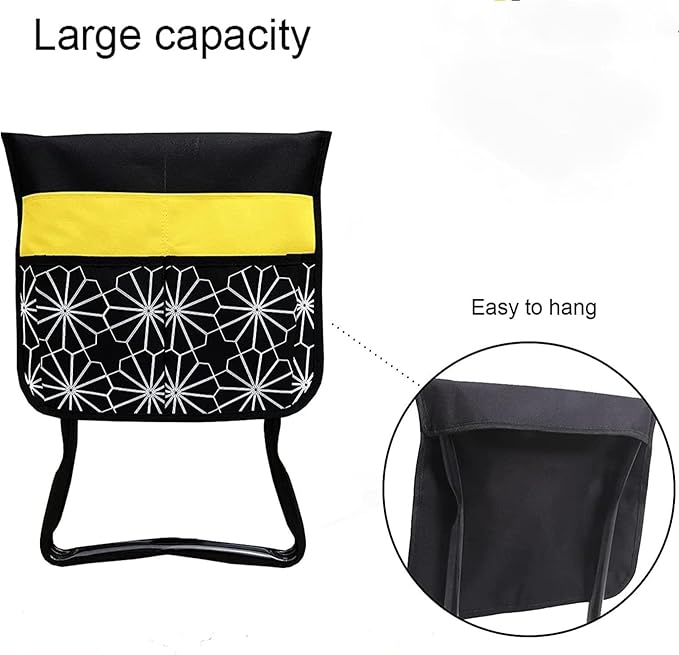 Garden Folding Stool Garden Dual-Purpose Garden Kneeling Chair Foldable Garden Seat Knee Pad Stainless Steel Kneeling Pad