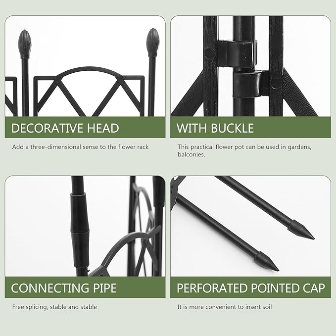 NUOBESTY Metal Garden Trellis for Climbing Plants Indoor Outdoor Plant Support Stand for Vines Flowers Vegetables with Smooth Polished Surface