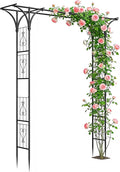 Garden Arch Trellis 7FT Wedding Arch Backdrop StandMetal Garden Arbor Trellis for Plant Climbing Outdoor Plant Arch with Anchored Pile Flower Arch Stand Balloon DecorArchway Pergola