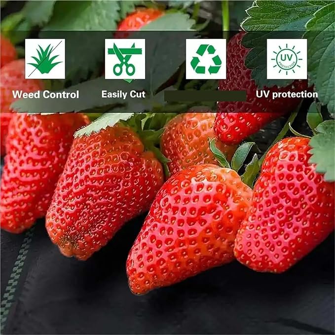 Weed Barrier Fabric Garden Landscape Fabric Weed Barrier Heavy-Duty Road Gardening Mat Polypropylene