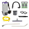ProTeam Super Coach Pro 10 Backpack Vacuum Commercial with 2 Piece Wand Tool Kit 10 Quart Corded107304