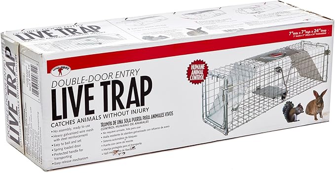 Little Giant® Double Door Live Trap | Animal Traps | Double Door Entry | 24 x 7 x 7