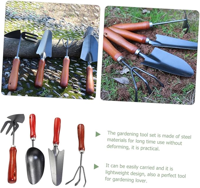 1set Small Garden Tool Ergonomic Shovel and Trowel Kit for Gardening Outdoor Activities and Hiking for Narrow Spaces and Reducing Hand Fatigue