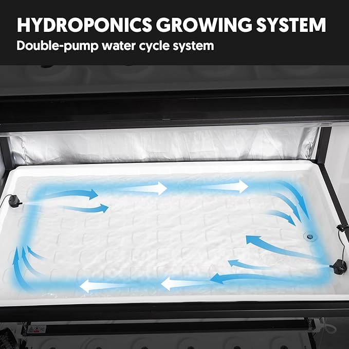 Indoor Greenhouse with Full Spectrum LED Grow Light and Tent Indoor Hydroponics Growing System with Watertight Plant Shelf Trays 3-Tier Metal Plant Stand with Wheels Microgreens Growing Kit