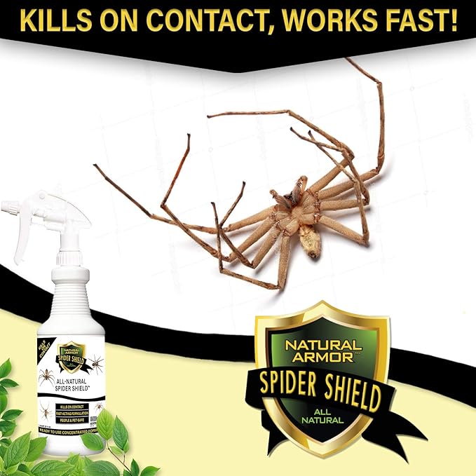 Spider Killer &amp Repellent Spray - Powerful Peppermint Formulation Kills &amp Repels All Types of Spiders and Works Better Than Ultrasonic Gimmicks - 128 fl oz Gallon Ready to Use