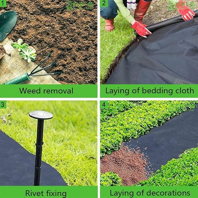 GeotextileGround CoverGarden Weed Barrier FabricLandscape Fabric Heavy Duty Eco-Friendly &amp Convenientfor Soil Stabilization Landscaping Weed Barrier (Size : 0.91x31m/3x100ft)
