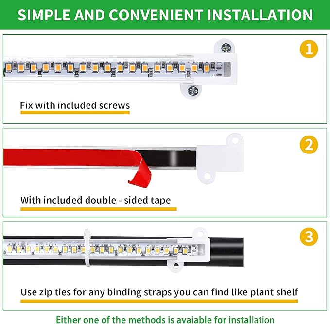 Plant Lights for Indoor Plants Full Spectrum Growing Lamps for Indoor Plants Auto On &amp Off Timer 10 Dimmable Levels Grow Light Strip for Hydroponic Succulent Seedling (2 Strips x 2pcs)