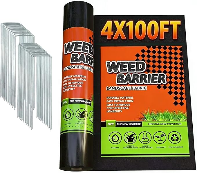 Weed Barrier Landscape Fabric Weed Barrier Landscape Fabric Durable Geotextile Fabric for Landscaping French Drains (4 * 100)