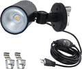 Kiven LED Indoor/Outdoor Waterproof Spotlight with 9.84 FT Plug-in Cord 5 Watts Plug in Accent Light with Vinly Siding Hooks for Plants Porch GardenVinly Siding(Warm White)