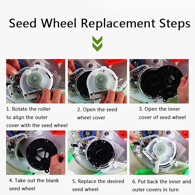 Garden Agricultural Seeds DispenserManual SeederMulti-Function Precision PlanterRoller Corn Seeder with 12 NozzlesGarden Seeder for Corn Cotton Soybean Peanut