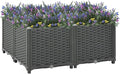 vidaXL Raised Bed 31.5x31.5x15 Polypropylene