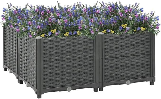 vidaXL Raised Bed 31.5x31.5x15 Polypropylene