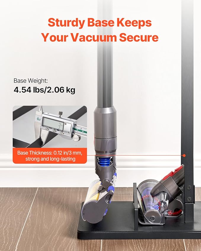 VEVOR Vacuum Stand Compatible with V6 V7 V8 V10 V11 V15 Stable Vacuum Stand Holder with Wheels for DC30 DC31 DC34 DC35 DC58 DC59 DC62 D74 Cordless Upright Vacuum Cleaners &amp Accessories