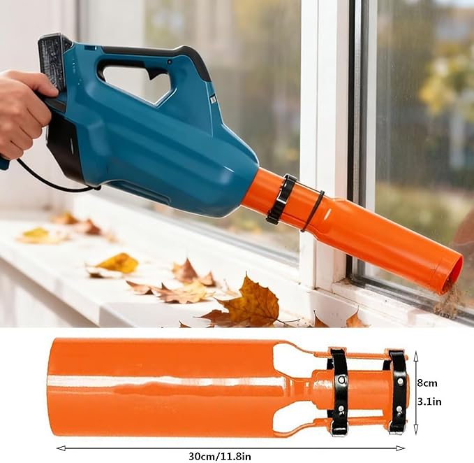 3pcs Leaf Blower Air Booster Universal Leaf Blower Nozzle Attachment Extension for 2–3in Blower Tubes Cordless Leaf Force Air Flow Amplifier Easy to Install for Fallen Leaves/Snow/dust Cleanup