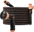 Pocket Hose 100 FT Copper Bullet Expandable Garden Hose w/10 Pattern Thumb Spray Nozzle AS SEEN ON TV 650psi 3/4 in Patented Lead-Free Ultra-Lightweight Solid Copper Anodized Aluminum