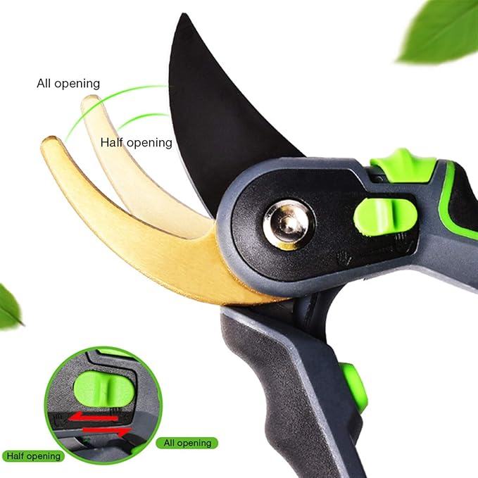Gardening Tools Heavy Duty Plant Trim Horticulture Hand Pruner Cut Secateur Shrub Garden Scissor Tool Anvil Branch Shear Orchard Pruning Shears for Fruit Trees (Color : Black)