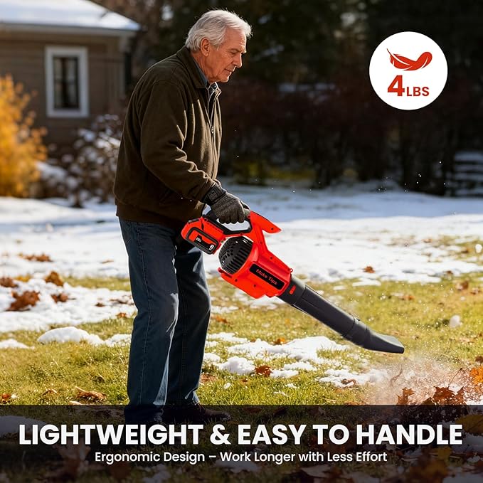 Cordless Leaf Blower for Milwaukee M18 Battery (Tool Only) – Powerful Brushless Motor Delivers Up to 715 CFM &amp 150 MPH 3-Speed LED Display Control Lightweight Design for Yard Lawn Driveway Sn