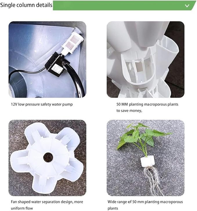 Hydroponics Growing System Hydroponics Growing System Vertical Hydroponic System of Rain Greenhouse Garden Indoor Hydroponics Tower with Led Light Gardening Planter Hydroponics Kit Indoor G