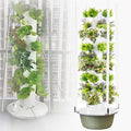 Hydroponics Tower Garden Growing Sys-TEM Vertical Garden Planter Indoor Smart Garden Kit with Pump and Movable Water Tank for Home Garden 9thfloor