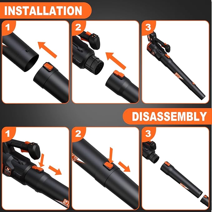 Leaf Blower Cordless - Max. 500CFM &amp 160MPH Electric Leaf Blower with 2 X 3000 mah Battery 3 Speed Modes Blowers for Lawn Care Yard Garage Cleaning