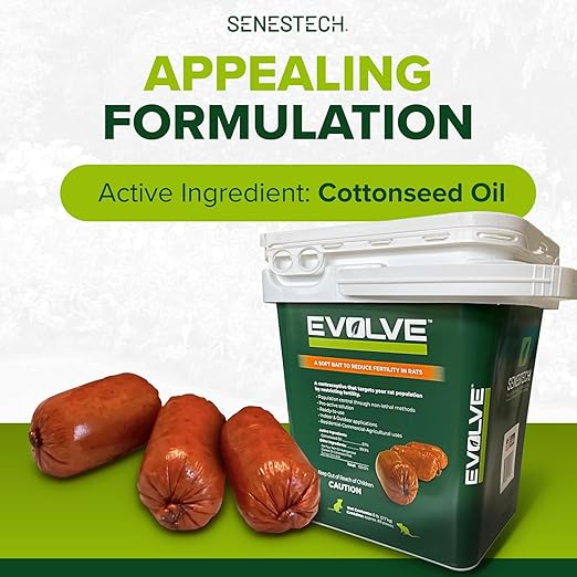 Evolve Rat Birth Control Soft Bait Sausages – 6 lbs | Scientifically Proven Rat Population Control | Not a Poison Long-Term Population Management (Packaging May Vary)