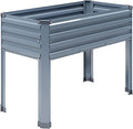 Galvanized Raised Garden Bed with Legs2PCS 48×18×30in Elevated Planter Box for BackyardOutdoor Garden Patio Balcony 300lb CapacityGrey