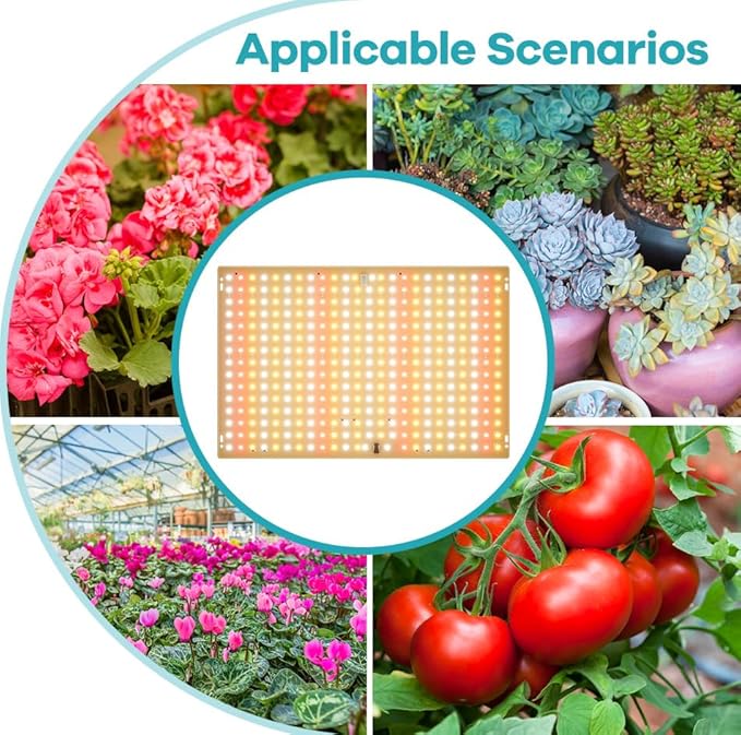 2PCS 800W LED Planting Grow Lamps 360LEDs Full Spectrum Indoor Planting Succulent Supplement Vegetable Seedling Flower Growth US Plug Hook-Mounted Design 2835 Chips Sunlike Mimic Photosynthesis Lights