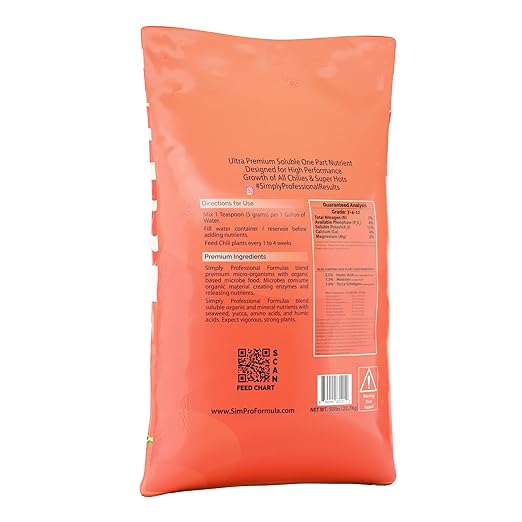 Chilihead Formula - All-in-One Fertilizer for Peppers &amp Chilies with Balanced Nutrition - Water Soluble Plant Food for Bold Harvests &amp Thriving Plants - 50 LB Bag