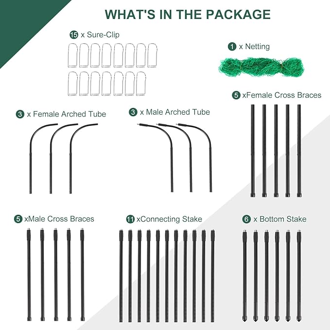 Cucumber Trellis for Raised Bed 4 feet Garden Trellis for Climbing Plants Outdoor Plastic-Coated Metal Arch Plant Support for Flower Vines Vegetables Peas Beans Cucumber Trellis Black