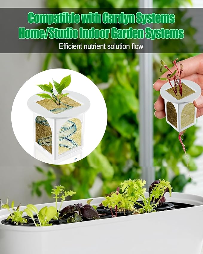 Hydroponic Planting Cup Hydroponic Growing System Compatible with Gardyn Home/Studio Indoor Garden System 15 Pack White
