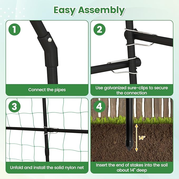 7.5FT Tall Plant Support Archway 71 x 43-63 x 90 Garden Arch Trellis for Climbing Plants with PE Coated Metal Structure for Climbing Vine/Vegetables/Fruit/Flower for Raised Bed