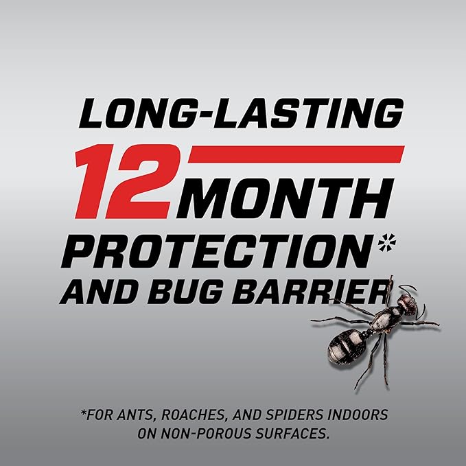 Ortho Home Defense Max Indoor Insect Barrier Extended Reach Comfort Wand Plus Refill Bundle - Indoor Bug Spray Kills Ants Roaches Spiders and More 1 gal.