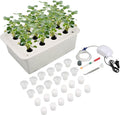 NATGAI Hydroponic System Growing Kit with Air Pump 12 Holes Soilless Cultivation Grow Box Garden Cabinet Box for Herbs Lettuce Vegetables