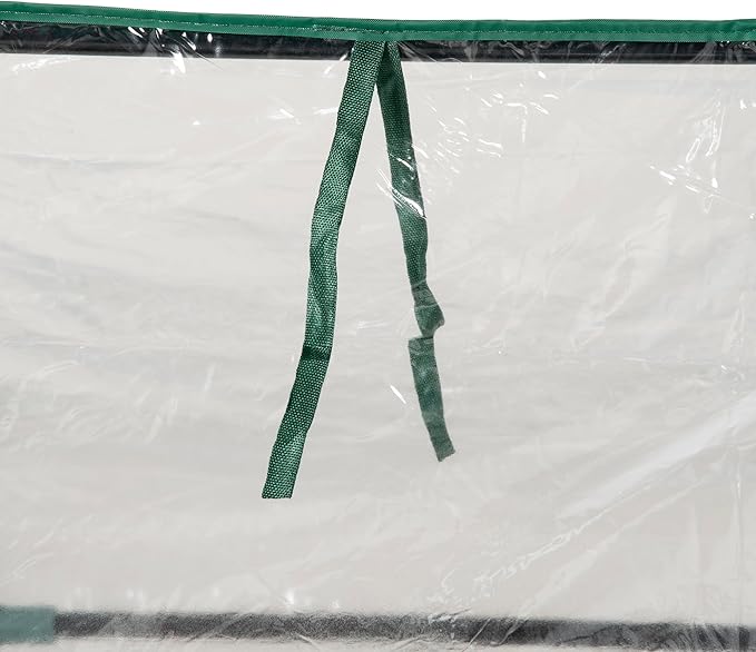 Elevated Metal Garden Bed with Greenhouse Top 48”x36” Outdoor Planter with 2 Adjustable Windows to Optimize Growing for Fruits and Flowers Clear Cover Included